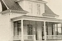 An illustration from The plan book of American dwellings : being a compilation of original home designs, showing actual photographic exteriors and floor plans of moderately priced bungalows, cottages, residences (1914)