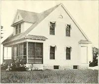 An illustration from The plan book of American dwellings : being a compilation of original home designs, showing actual photographic exteriors and floor plans of moderately priced bungalows, cottages, residences (1914)