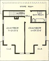 An illustration from The plan book of American dwellings : being a compilation of original home designs, showing actual photographic exteriors and floor plans of moderately priced bungalows, cottages, residences (1914)