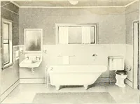An illustration from The plan book of American dwellings : being a compilation of original home designs, showing actual photographic exteriors and floor plans of moderately priced bungalows, cottages, residences (1914)