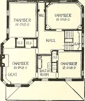 An illustration from The plan book of American dwellings : being a compilation of original home designs, showing actual photographic exteriors and floor plans of moderately priced bungalows, cottages, residences (1914)