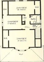 An illustration from The plan book of American dwellings : being a compilation of original home designs, showing actual photographic exteriors and floor plans of moderately priced bungalows, cottages, residences (1914)