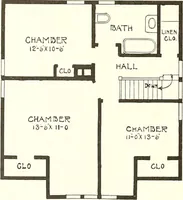 An illustration from The plan book of American dwellings : being a compilation of original home designs, showing actual photographic exteriors and floor plans of moderately priced bungalows, cottages, residences (1914)