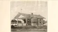 An illustration from The plan book of American dwellings : being a compilation of original home designs, showing actual photographic exteriors and floor plans of moderately priced bungalows, cottages, residences (1914)