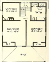 An illustration from The plan book of American dwellings : being a compilation of original home designs, showing actual photographic exteriors and floor plans of moderately priced bungalows, cottages, residences (1914)