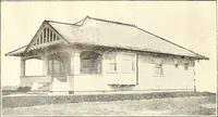 An illustration from The plan book of American dwellings : being a compilation of original home designs, showing actual photographic exteriors and floor plans of moderately priced bungalows, cottages, residences (1914)