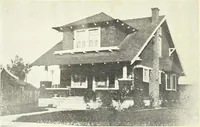 An illustration from The plan book of American dwellings : being a compilation of original home designs, showing actual photographic exteriors and floor plans of moderately priced bungalows, cottages, residences (1914)