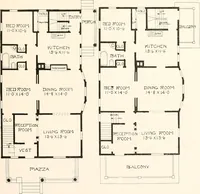An illustration from The plan book of American dwellings : being a compilation of original home designs, showing actual photographic exteriors and floor plans of moderately priced bungalows, cottages, residences (1914)