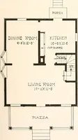 An illustration from The plan book of American dwellings : being a compilation of original home designs, showing actual photographic exteriors and floor plans of moderately priced bungalows, cottages, residences (1914)