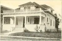 An illustration from The plan book of American dwellings : being a compilation of original home designs, showing actual photographic exteriors and floor plans of moderately priced bungalows, cottages, residences (1914)