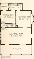 An illustration from The plan book of American dwellings : being a compilation of original home designs, showing actual photographic exteriors and floor plans of moderately priced bungalows, cottages, residences (1914)
