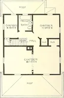 An illustration from The plan book of American dwellings : being a compilation of original home designs, showing actual photographic exteriors and floor plans of moderately priced bungalows, cottages, residences (1914)