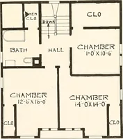 An illustration from The plan book of American dwellings : being a compilation of original home designs, showing actual photographic exteriors and floor plans of moderately priced bungalows, cottages, residences (1914)