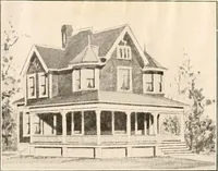 An illustration from The plan book of American dwellings : being a compilation of original home designs, showing actual photographic exteriors and floor plans of moderately priced bungalows, cottages, residences (1914)