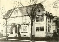 An illustration from The plan book of American dwellings : being a compilation of original home designs, showing actual photographic exteriors and floor plans of moderately priced bungalows, cottages, residences (1914)