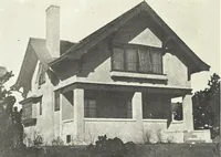 An illustration from The plan book of American dwellings : being a compilation of original home designs, showing actual photographic exteriors and floor plans of moderately priced bungalows, cottages, residences (1914)