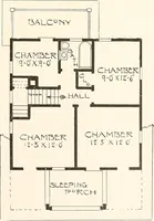 An illustration from The plan book of American dwellings : being a compilation of original home designs, showing actual photographic exteriors and floor plans of moderately priced bungalows, cottages, residences (1914)