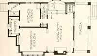 An illustration from The plan book of American dwellings : being a compilation of original home designs, showing actual photographic exteriors and floor plans of moderately priced bungalows, cottages, residences (1914)
