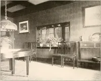An illustration from The plan book of American dwellings : being a compilation of original home designs, showing actual photographic exteriors and floor plans of moderately priced bungalows, cottages, residences (1914)