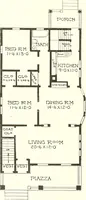 An illustration from The plan book of American dwellings : being a compilation of original home designs, showing actual photographic exteriors and floor plans of moderately priced bungalows, cottages, residences (1914)