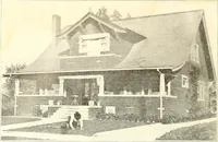 An illustration from The plan book of American dwellings : being a compilation of original home designs, showing actual photographic exteriors and floor plans of moderately priced bungalows, cottages, residences (1914)
