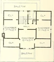 An illustration from The plan book of American dwellings : being a compilation of original home designs, showing actual photographic exteriors and floor plans of moderately priced bungalows, cottages, residences (1914)