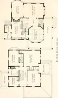 An illustration from The plan book of American dwellings : being a compilation of original home designs, showing actual photographic exteriors and floor plans of moderately priced bungalows, cottages, residences (1914)