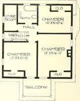 An illustration from The plan book of American dwellings : being a compilation of original home designs, showing actual photographic exteriors and floor plans of moderately priced bungalows, cottages, residences (1914)