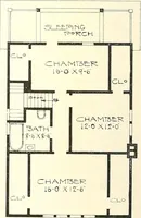 An illustration from The plan book of American dwellings : being a compilation of original home designs, showing actual photographic exteriors and floor plans of moderately priced bungalows, cottages, residences (1914)