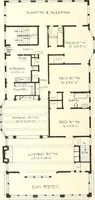 An illustration from The plan book of American dwellings : being a compilation of original home designs, showing actual photographic exteriors and floor plans of moderately priced bungalows, cottages, residences (1914)