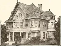An illustration from The plan book of American dwellings : being a compilation of original home designs, showing actual photographic exteriors and floor plans of moderately priced bungalows, cottages, residences (1914)