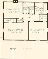 An illustration from The plan book of American dwellings : being a compilation of original home designs, showing actual photographic exteriors and floor plans of moderately priced bungalows, cottages, residences (1914)