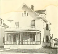 An illustration from The plan book of American dwellings : being a compilation of original home designs, showing actual photographic exteriors and floor plans of moderately priced bungalows, cottages, residences (1914)