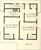 An illustration from The plan book of American dwellings : being a compilation of original home designs, showing actual photographic exteriors and floor plans of moderately priced bungalows, cottages, residences (1914)