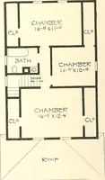 An illustration from The plan book of American dwellings : being a compilation of original home designs, showing actual photographic exteriors and floor plans of moderately priced bungalows, cottages, residences (1914)