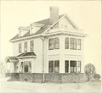An illustration from The plan book of American dwellings : being a compilation of original home designs, showing actual photographic exteriors and floor plans of moderately priced bungalows, cottages, residences (1914)