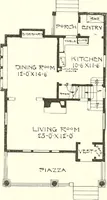 An illustration from The plan book of American dwellings : being a compilation of original home designs, showing actual photographic exteriors and floor plans of moderately priced bungalows, cottages, residences (1914)