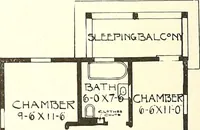 An illustration from The plan book of American dwellings : being a compilation of original home designs, showing actual photographic exteriors and floor plans of moderately priced bungalows, cottages, residences (1914)