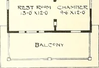 An illustration from The plan book of American dwellings : being a compilation of original home designs, showing actual photographic exteriors and floor plans of moderately priced bungalows, cottages, residences (1914)