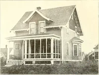 An illustration from The plan book of American dwellings : being a compilation of original home designs, showing actual photographic exteriors and floor plans of moderately priced bungalows, cottages, residences (1914)