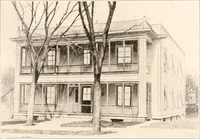An illustration from The plan book of American dwellings : being a compilation of original home designs, showing actual photographic exteriors and floor plans of moderately priced bungalows, cottages, residences (1914)
