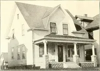 An illustration from The plan book of American dwellings : being a compilation of original home designs, showing actual photographic exteriors and floor plans of moderately priced bungalows, cottages, residences (1914)
