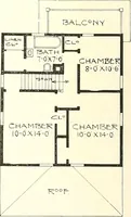 An illustration from The plan book of American dwellings : being a compilation of original home designs, showing actual photographic exteriors and floor plans of moderately priced bungalows, cottages, residences (1914)
