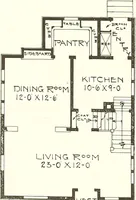An illustration from The plan book of American dwellings : being a compilation of original home designs, showing actual photographic exteriors and floor plans of moderately priced bungalows, cottages, residences (1914)