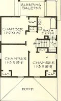 An illustration from The plan book of American dwellings : being a compilation of original home designs, showing actual photographic exteriors and floor plans of moderately priced bungalows, cottages, residences (1914)