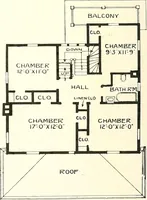 An illustration from The plan book of American dwellings : being a compilation of original home designs, showing actual photographic exteriors and floor plans of moderately priced bungalows, cottages, residences (1914)