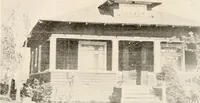 An illustration from The plan book of American dwellings : being a compilation of original home designs, showing actual photographic exteriors and floor plans of moderately priced bungalows, cottages, residences (1914)