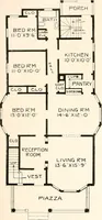 An illustration from The plan book of American dwellings : being a compilation of original home designs, showing actual photographic exteriors and floor plans of moderately priced bungalows, cottages, residences (1914)