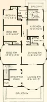 An illustration from The plan book of American dwellings : being a compilation of original home designs, showing actual photographic exteriors and floor plans of moderately priced bungalows, cottages, residences (1914)