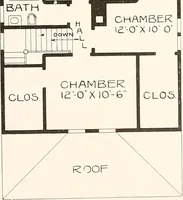 An illustration from The plan book of American dwellings : being a compilation of original home designs, showing actual photographic exteriors and floor plans of moderately priced bungalows, cottages, residences (1914)